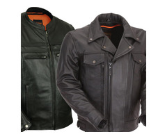 Leather Jackets for Men - 100% Genuine Cowhide Leather Jackets