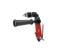 Industrial 90 degree air drill with Keyed Jacobs Chuck and Side Handle, 500 rpm